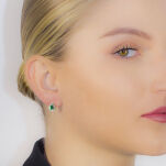 Kolczyki ze szmaragdami 0,50ct i brylantami - 3