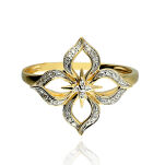 Pierścionek z brylantami 0,08ct r15