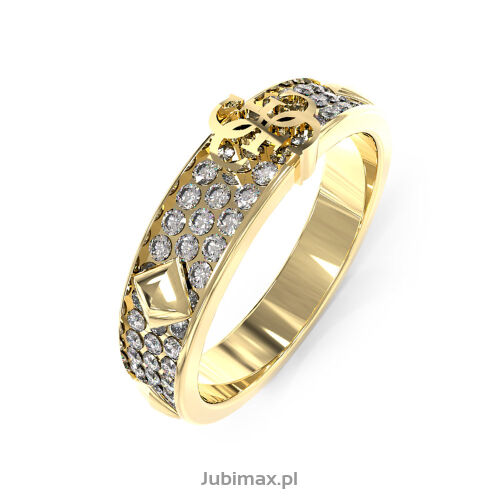 Pierścionek Guess UBR03285JWYG-52 4G Forever