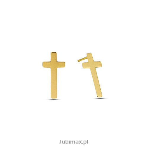 Kolczyki złote pr.585 krzyże