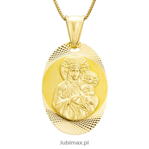 Medalik złoty pr.585 Matka Boska
