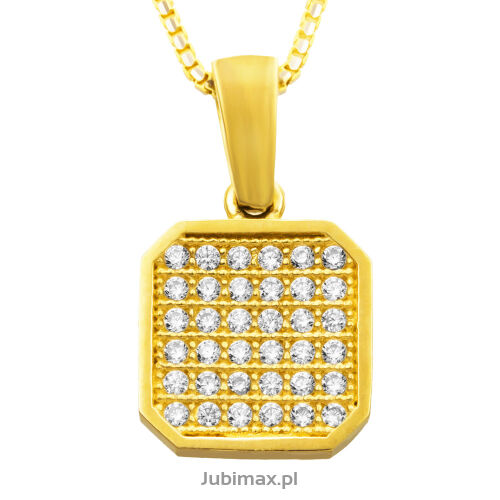 Zawieszka złota pr.585 z cyrkoniami