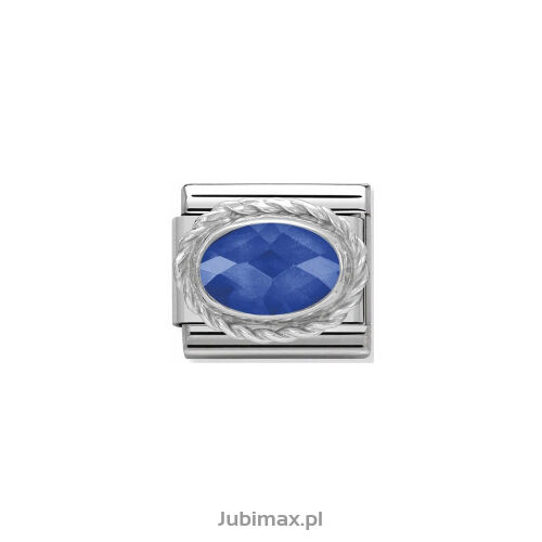 Nomination Link Silver 925 330604-007 Granatowa cyrkonia