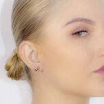 Kolczyki złote pr.375 koniczyny ryflowane - 3