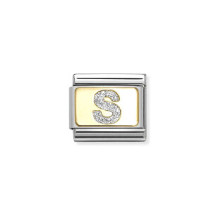 Nomination Link Gold 18K 030291-19 Srebrna litera S