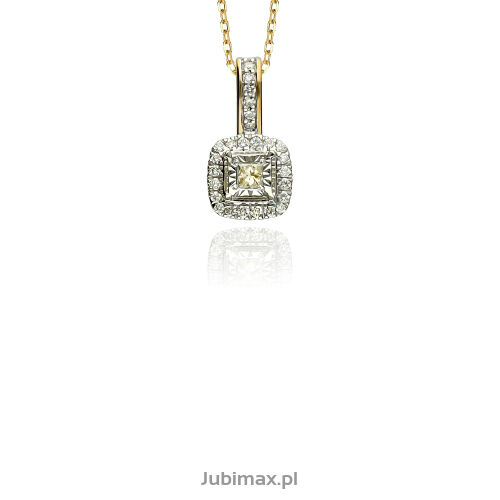 Zawieszka z brylantami 0,22ct żółte złoto