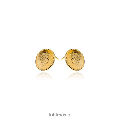 Kolczyki złote pr.585 monety Dallacqua