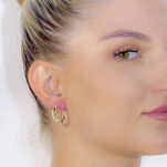 Kolczyki złote pr.375 młotkowane - 3