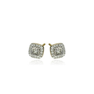 Kolczyki z brylantami 0,32ct żółte złoto
