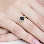 Pierścionek z szafirem W308 0,90ct żółte złoto r17