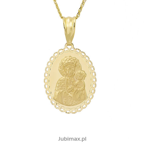 Medalik złoty pr.585 Matka Boska