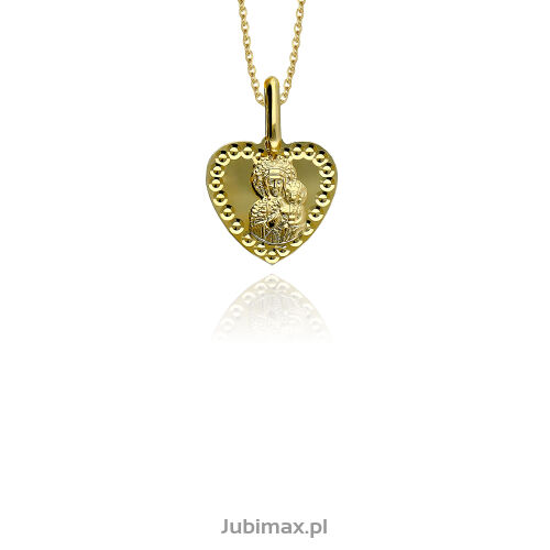 Medalik złoty pr.585 Matka Boska serce