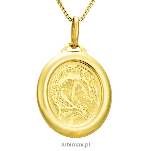 Medalik złoty pr.585 Matka Boska