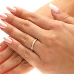 Pierścionek złoty pr.333 z cyrkoniami obrączka r10 - 3