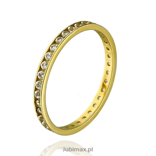 Pierścionek złoty pr.333 z cyrkoniami obrączka r10