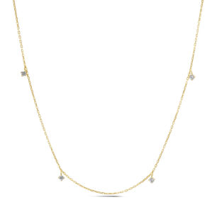 Naszyjnik złoty pr.333 z cyrkoniami 42cm