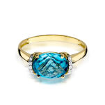Pierścionek z topazem W148 1,70ct żółte złoto r18