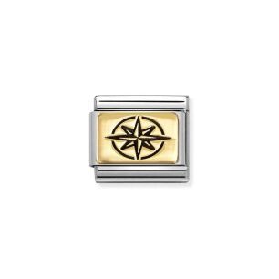 Nomination Link Gold 18K 030166-63 Róża wiatrów