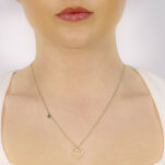 Naszyjnik złoty pr.333 z cyrkonią serce 42cm - 3