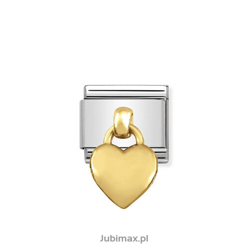Nomination Link Gold 18K 031800-01 Serce wiszące