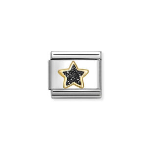 Nomination Link Gold 18K 030220-20 Czarna gwiazda