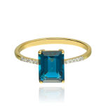 Pierścionek london blue topaz 2,50ct i brylanty r20