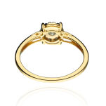 Pierścionek z brylantami 0,16ct żółte złoto r17