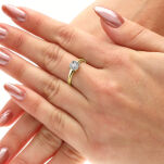 Pierścionek z brylantami 0,16ct żółte złoto r17 - 4