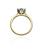 Pierścionek z brylantem 1,00ct żółte złoto r14