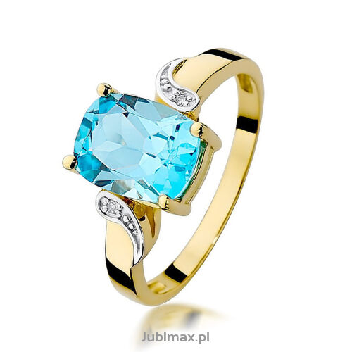 Pierścionek z topazem W400 2,40ct żółte złoto r21