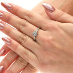 Pierścionek z brylantami 0,15ct żółte złoto r12 - 3