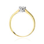 Pierścionek z brylantem W222BT 0,08ct żółte złoto r16