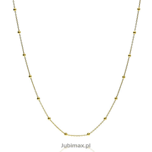 Naszyjnik złoty pr.585 z kulkami 45cm