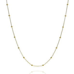 Naszyjnik złoty pr.585 z kulkami 45cm