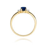 Pierścionek z szafirem W264 0,70ct żółte złoto r16