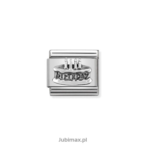 Nomination Link Silver 925 330101-20 Urodzinowy tort