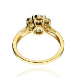 Pierścionek z brylantami 0,28ct żółte złoto r18