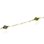 Bransoletka złota pr.585 z kamieniami naturalnymi 19cm