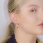 Kolczyki złote pr.585 owalne - 3