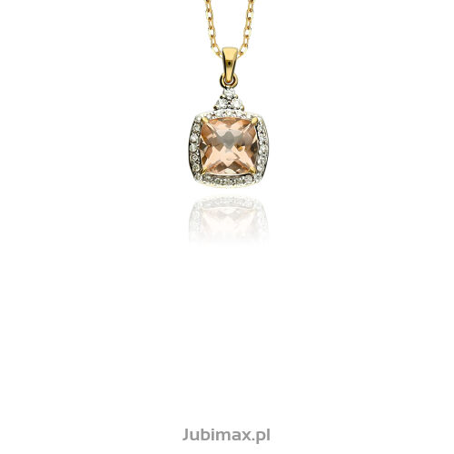 Zawieszka z morganitem 1,00ct i brylantami
