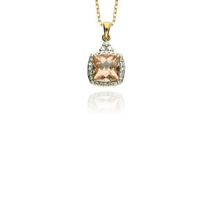 Zawieszka z morganitem 1,00ct i brylantami