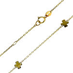 Naszyjnik złoty pr.333 koniczyny 42cm