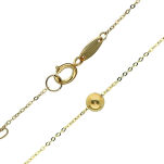 Naszyjnik złoty pr.585 z kulką 42cm