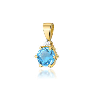 Zawieszka z topazem Z076 0,50ct żółte złoto