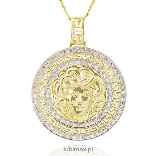 Zawieszka złota pr.585 z cyrkoniami medusa