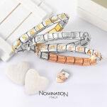 Nomination Link Gold 18K 030613-16 Serce niebieskie motyl - 5