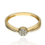 Pierścionek złoty pr.333 z cyrkoniami r16