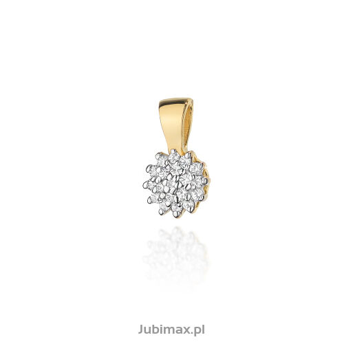 Zawieszka z brylantami Z401 0,10ct żółte złoto
