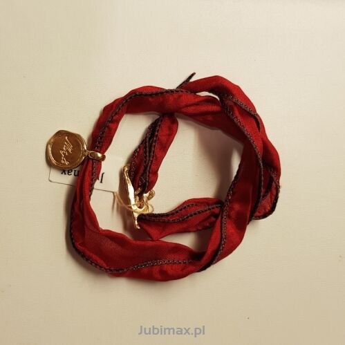 Bransoletka srebrna Motyle MJG3006 czerwona