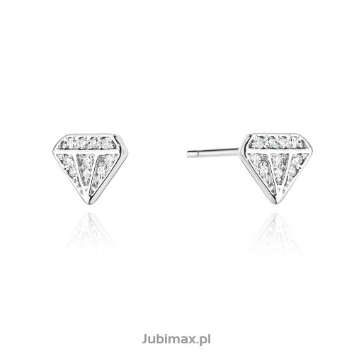 Kolczyki z brylantami KO504 0,10ct białe złoto